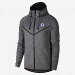 Chelsea FC Tech Fleece Windrunner | Carbon Heather / Rush Blue