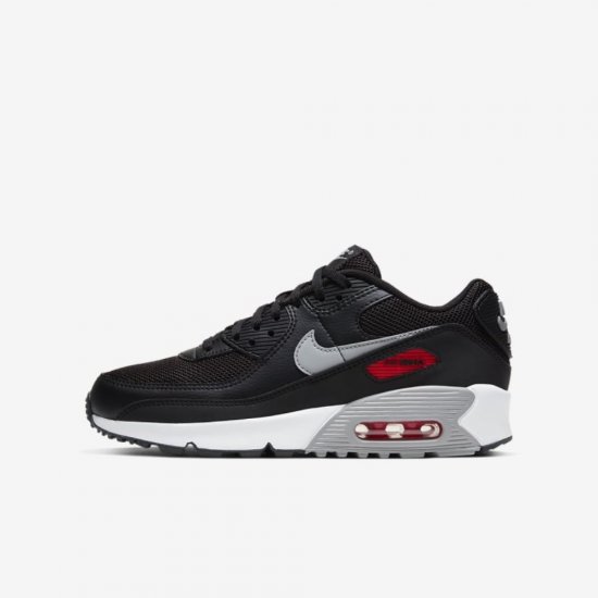 Nike Air Max 90 | Black / University Red / White / Particle Grey - Click Image to Close