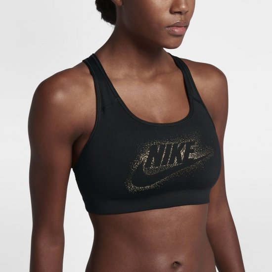 Nike Classic Swoosh Futura Sparkle | Black / Metallic Gold - Click Image to Close