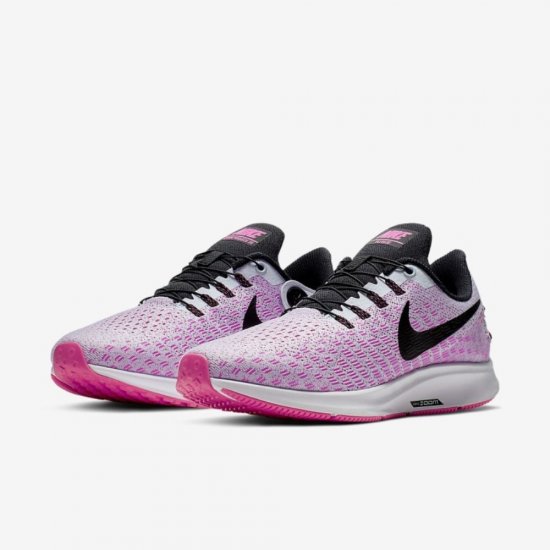 Nike Air Zoom Pegasus 35 FlyEase (Wide) | Half Blue / Hyper Pink / White / Black - Click Image to Close
