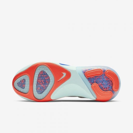 Nike Joyride Run Flyknit | White / Platinum Tint / Bright Mango / Racer Blue - Click Image to Close
