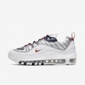 Nike Air Max 98 Premium | White / Wolf Grey / Gym Red / Starfish