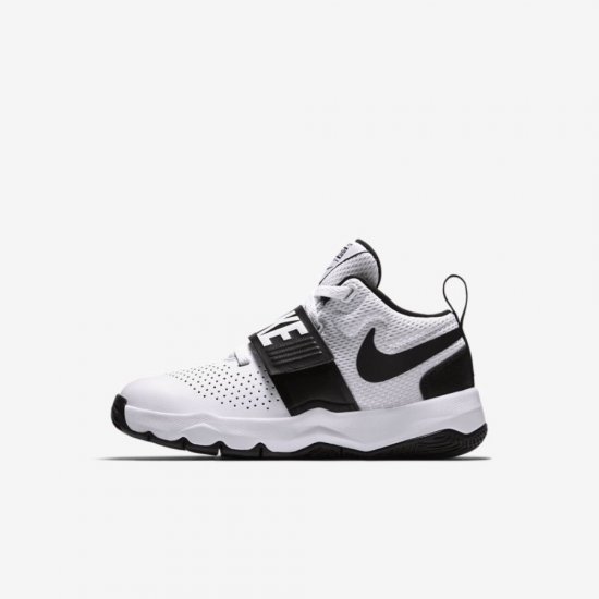 Nike Team Hustle D 8 | White / Black - Click Image to Close