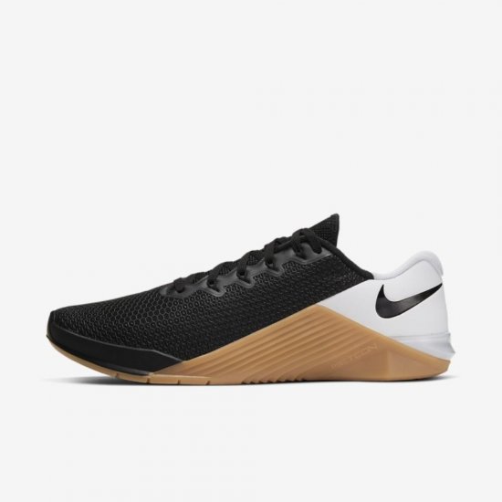 Nike Metcon 5 | Black / White / Gum Medium Brown / Black - Click Image to Close