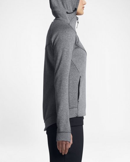 Nike Sportswear Tech Fleece Windrunner | Carbon Heather / Heather / Black - Click Image to Close