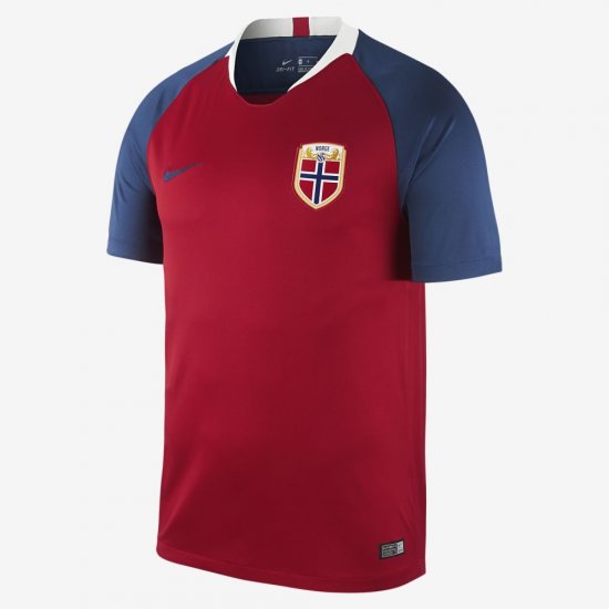 2018 Norway Stadium Home | Gym Red / Navy - Click Image to Close
