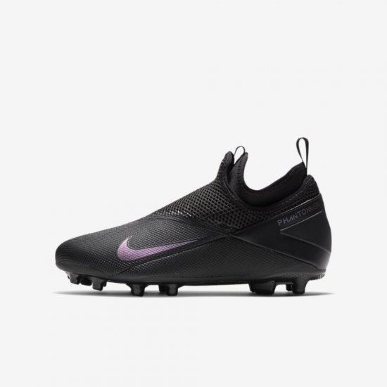 Nike Jr. Phantom Vision 2 Academy Dynamic Fit MG | Black / Black - Click Image to Close