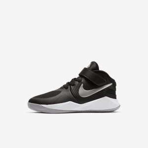 Nike Team Hustle D 9 FlyEase | Black / Wolf Grey / Metallic Silver