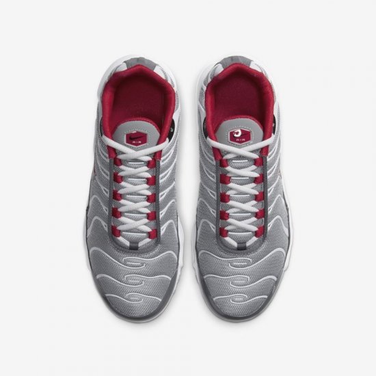 Nike Air Max Plus | Particle Grey / Iron Grey / Grey Fog / University Red - Click Image to Close