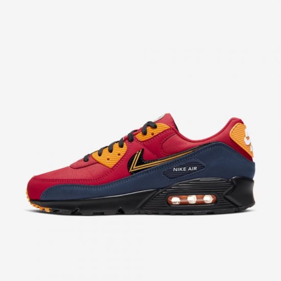 Nike Air Max 90 Premium | University Red / University Gold / Midnight Navy / Black - Click Image to Close