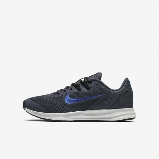 Nike Downshifter 9 | Gridiron / Black / Atmosphere Grey / Mountain Blue - Click Image to Close