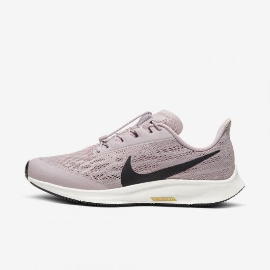 Nike Air Zoom Pegasus 36 FlyEase | Platinum Violet / Plum Chalk / Sail / Black - Click Image to Close