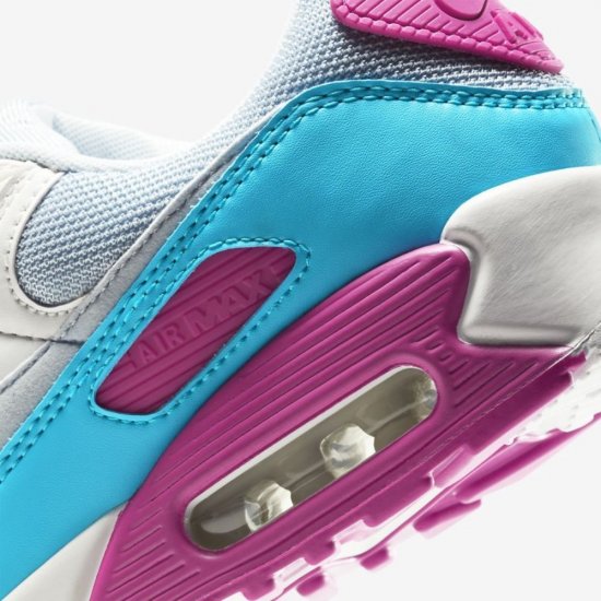 Nike Air Max 90 | Football Grey / Summit White / Fire Pink / Football Grey - Click Image to Close