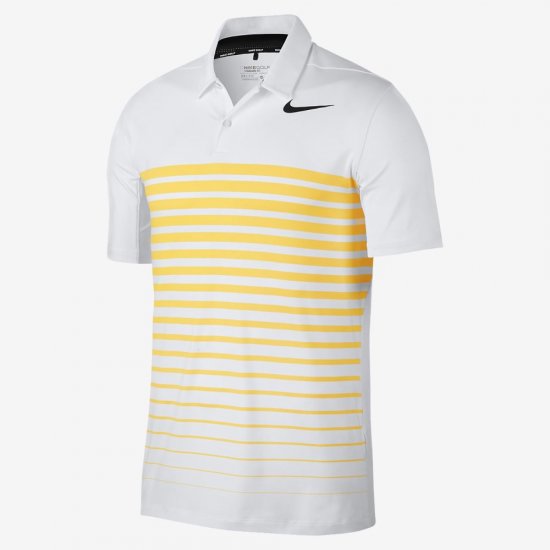 Nike Dry Heather Stripe | White / Laser Orange / Black - Click Image to Close