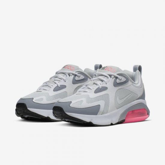 Nike Air Max 200 | Pure Platinum / Cool Grey / Sunset Pulse / White - Click Image to Close