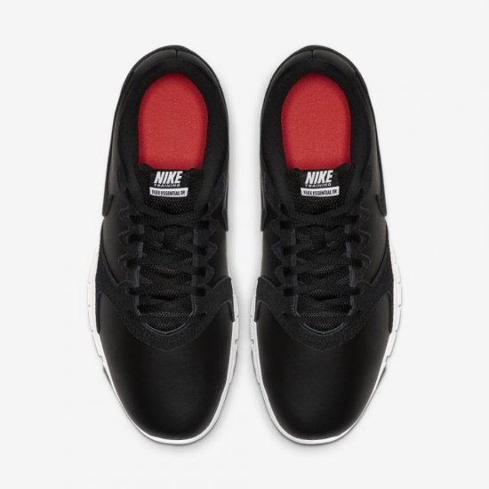 Nike Flex Essential TR Leather | Black / White / Light Crimson / Black - Click Image to Close