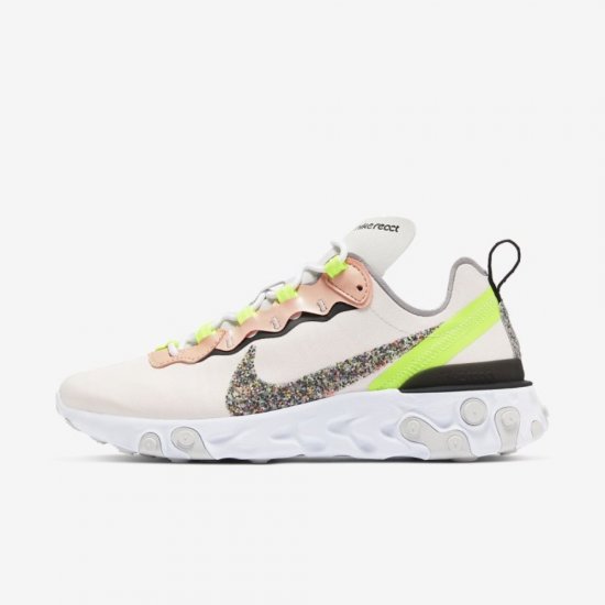 Nike React Element 55 Premium | Light Soft Pink / Black / Volt / Atmosphere Grey - Click Image to Close