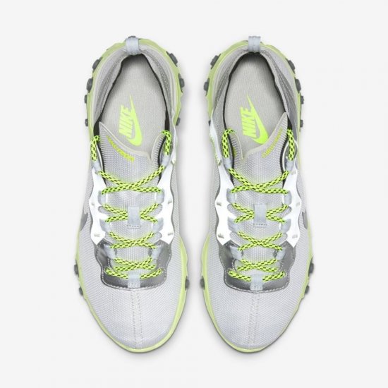 Nike React Element 55 | Pure Platinum / Volt / Barely Volt / Cool Grey - Click Image to Close