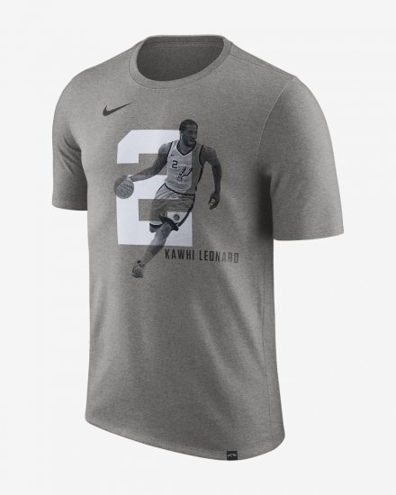 Kawhi Leonard San Antonio Spurs Nike Dry | Dark Grey Heather - Click Image to Close