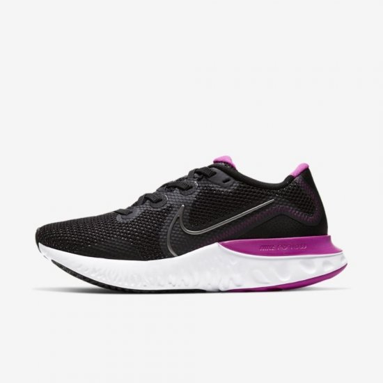 Nike Renew Run | Black / White / Fire Pink / Metallic Dark Grey - Click Image to Close