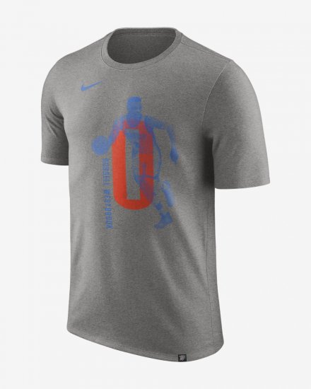 Russell Westbrook Oklahoma City Thunder Nike Dry | Dark Grey Heather - Click Image to Close