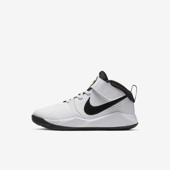 Nike Team Hustle D 9 | White / Volt / Black - Click Image to Close