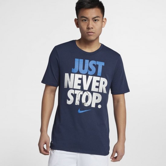 Nike Dri-FIT "Just Never Stop" | Midnight Navy / Midnight Navy - Click Image to Close