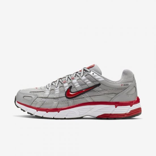 Nike P-6000 | Football Grey / University Red / Black / Football Grey - Click Image to Close