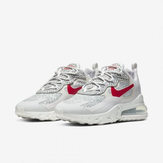 Nike Air Max 270 React | Neutral Grey / Light Graphite / Platinum Tint / University Red - Click Image to Close