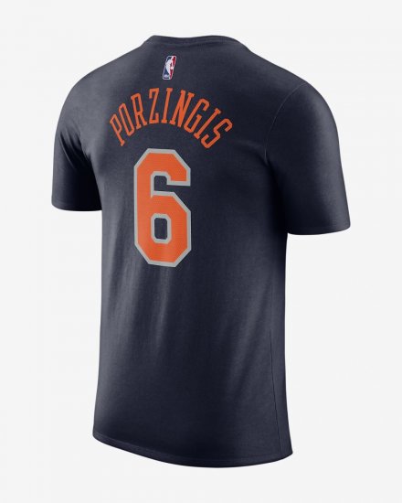 Kristaps Porzi??is New York Knicks City Edition Nike Dry | College Navy - Click Image to Close