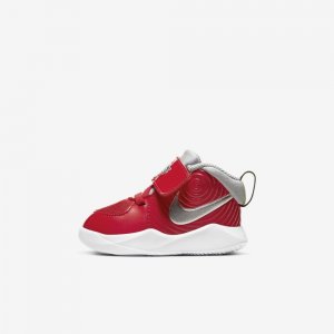 Nike Team Hustle D 9 Auto | University Red / Wolf Grey / White / Metallic Silver