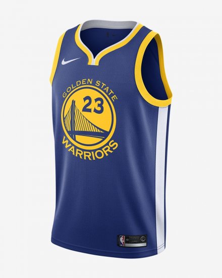 Draymond Green Icon Edition Swingman Jersey (Golden State Warriors) | Rush Blue / White / Amarillo - Click Image to Close