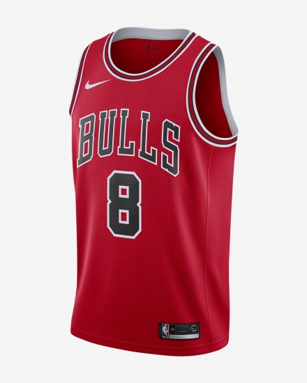 Zach LaVine Icon Edition Swingman Jersey (Chicago Bulls) | University Red / White - Click Image to Close