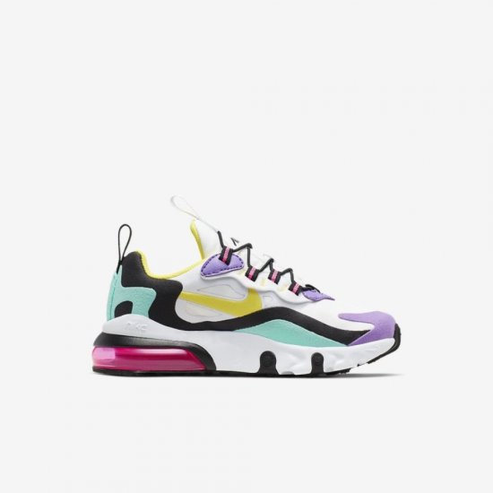 Nike Air Max 270 RT | White / Black / Bright Violet / Dynamic Yellow - Click Image to Close
