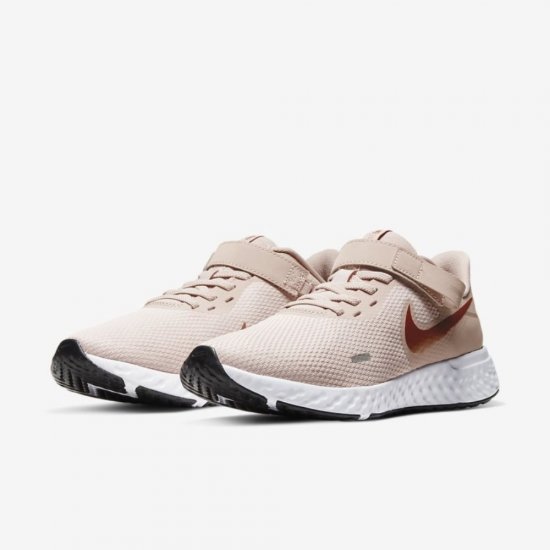 Nike Revolution 5 FlyEase | Barely Rose / Stone Mauve / Black / Metallic Red Bronze - Click Image to Close