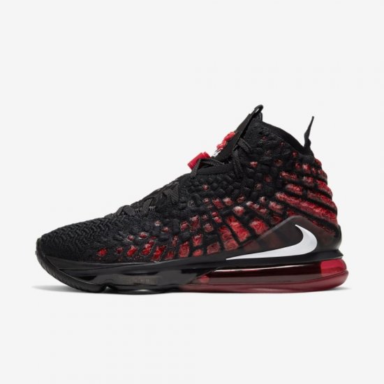 LeBron 17 | Black / University Red / White - Click Image to Close