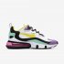 Nike Air Max 270 React (Geometric Abstract) | White / Black / Bright Violet / Dynamic Yellow