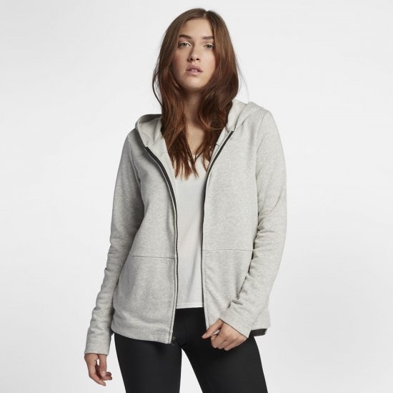 Hurley One And Only Top Full Zip | Grey Heather - Click Image to Close