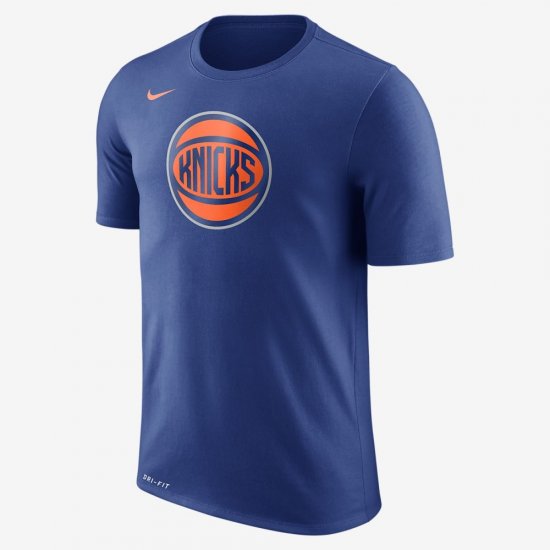New York Knicks Nike Dry Logo | Rush Blue - Click Image to Close