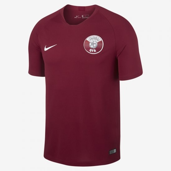 2018 Qatar Stadium Home | Desert Maroon / White - Click Image to Close