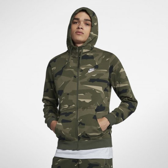 Nike Sportswear Club Fleece | Cargo Khaki / Cargo Khaki / White - Click Image to Close