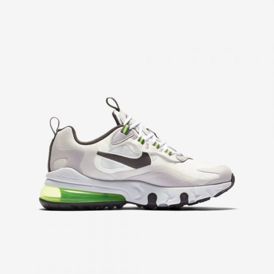 Nike Air Max 270 React | Summit White / Electric Green / Vast Grey / Silver Lilac - Click Image to Close