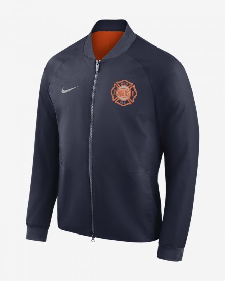 New York Knicks City Edition Nike Modern | College Navy / Flat Silver - Click Image to Close
