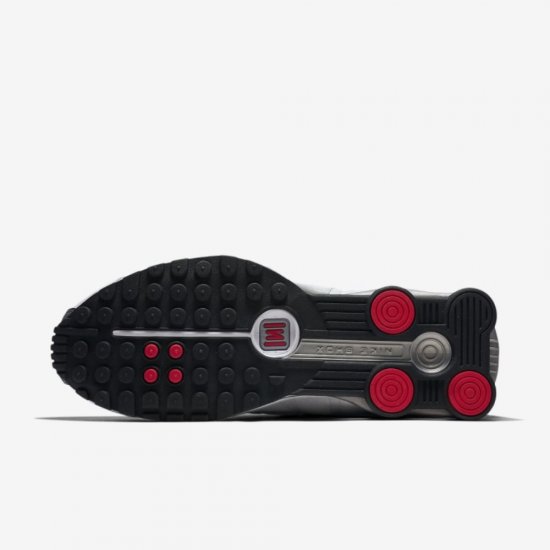 Nike Shox R4 | White / Comet Red / Black / Metallic Silver - Click Image to Close