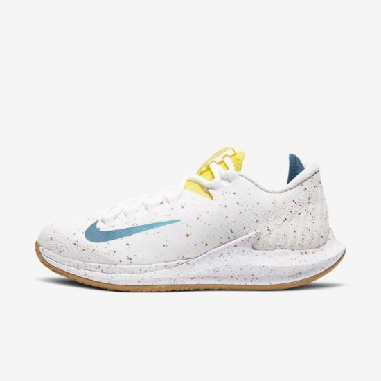NikeCourt Air Zoom Zero | White / Oracle Aqua / Opti Yellow / Valerian Blue - Click Image to Close