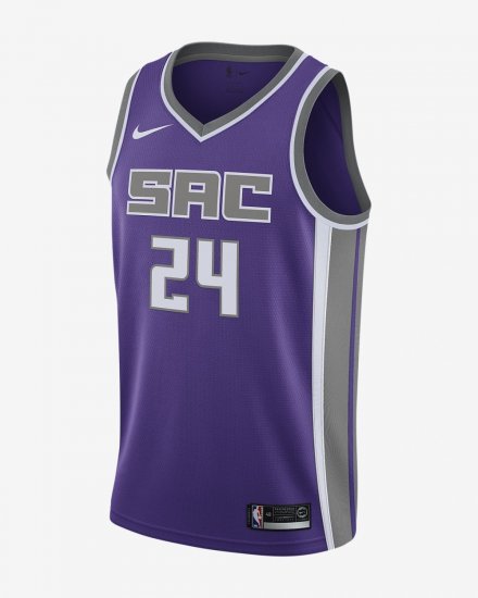 Buddy Hield Icon Edition Swingman Jersey (Sacramento Kings) | Field Purple / Dark Steel Grey / White - Click Image to Close