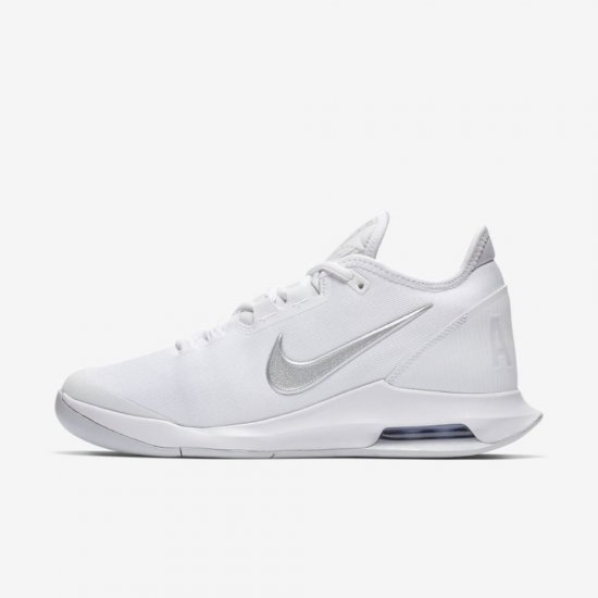 NikeCourt Air Max Wildcard | White / White / Pure Platinum / Metallic Silver - Click Image to Close