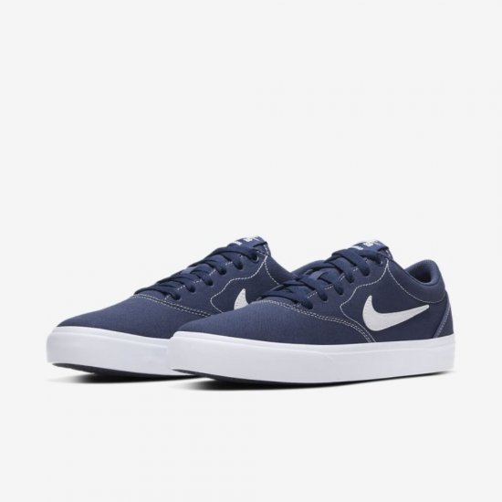 Nike SB Charge Canvas | Midnight Navy / Midnight Navy / Black / White - Click Image to Close