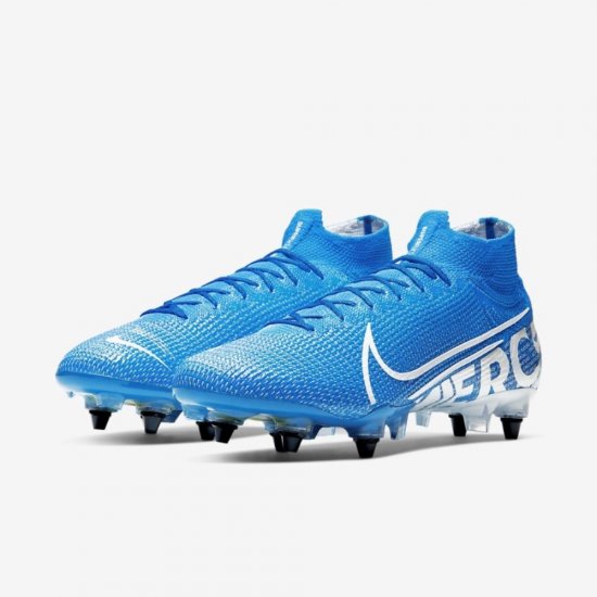 Nike Mercurial Superfly 7 Elite SG-PRO Anti-Clog Traction | Blue Hero / Volt / Obsidian / White - Click Image to Close