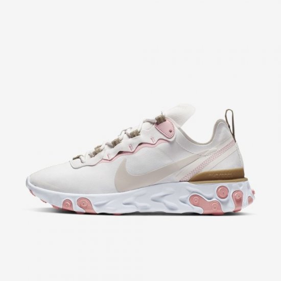 Nike React Element 55 | Phantom / Parachute Beige / Bleached Coral / Light Orewood Brown - Click Image to Close